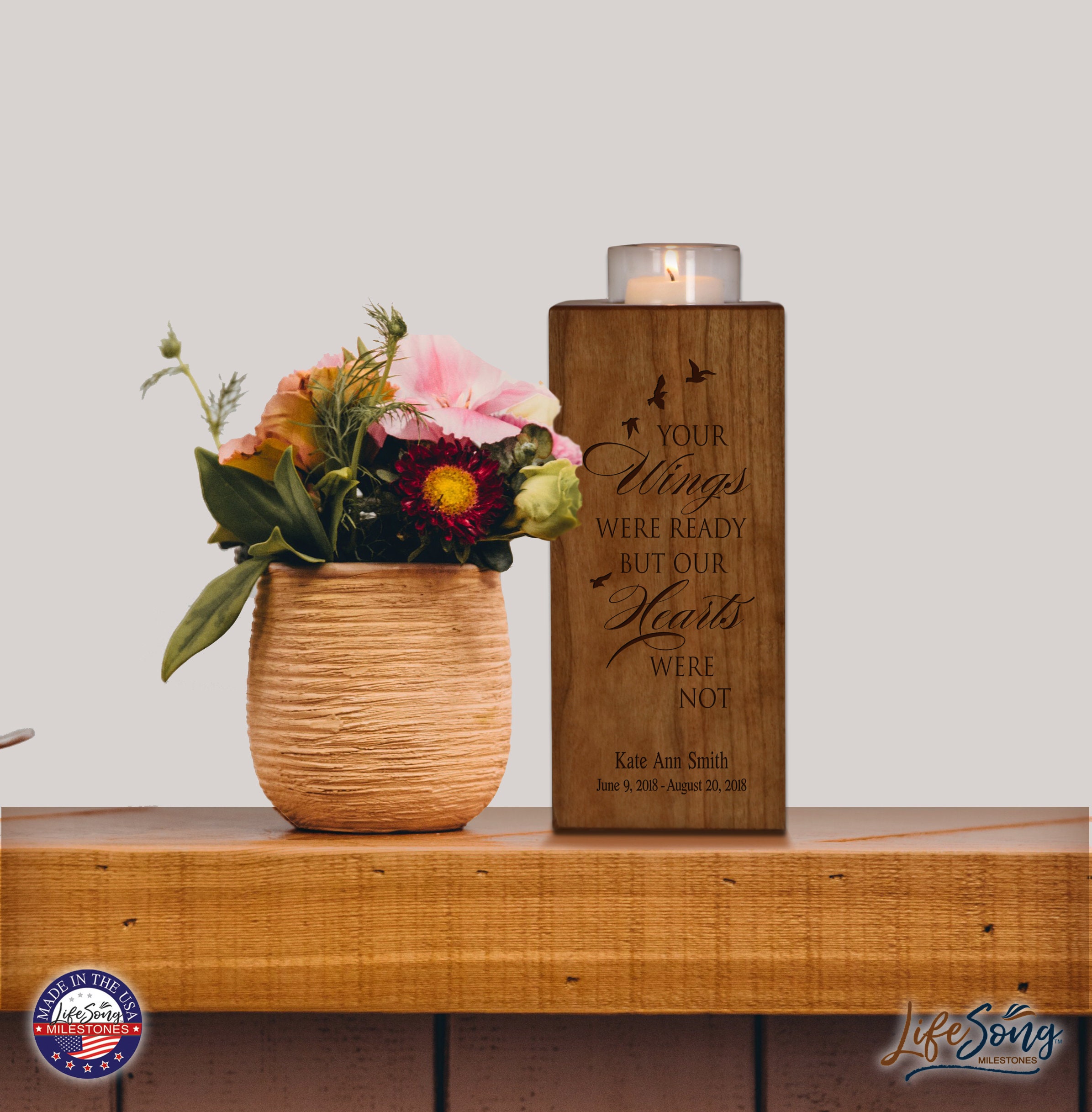 Memorial Candle Holder Personalized Sympathy Gift Memorial Etsy