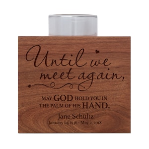 Memorial Candle Holder | Personalized Sympathy Gift | Memorial Gift | Wooden Candle Holder | Votive Candle Holder | Memorial Candle | Loss