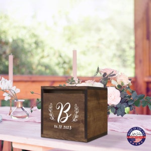 Wood Card Box | Personalized Wedding Card Holder | Card Box With Slot | Memory Box | Wedding Reception | Wedding Décor | Wedding Money Box