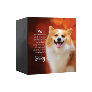 Pet Memorial Shadow Box Urn for Animal Ashes | Dog Urn for Ashes | Cat Urn for Ashes | Dog Memorial Gifts | Cat Memorial Gifts