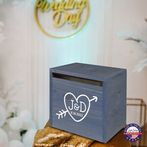 Wood Card Box | Personalized Wedding Card Holder | Card Box With Slot | Memory Box | Wedding Reception | Wedding Décor | Wedding Money Box