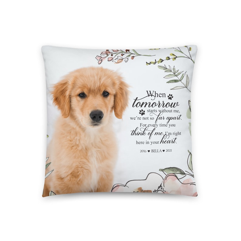 Pet Loss Pillow Pet Memorial Gift Custom Pet Pillow Dog 18" x 18" Pillow