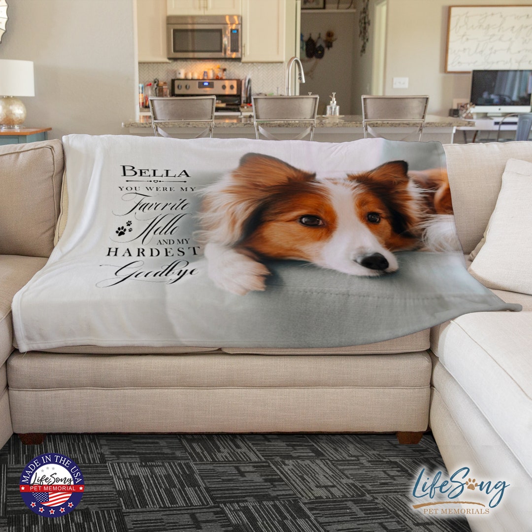 Custom Pet Blanket With Pet Photo and Name | Personalized Dog Blanket ...