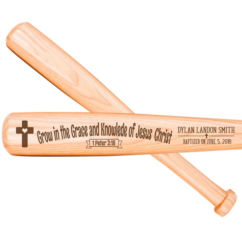 Custom Engraved Baseball Bat Personalized Baptism Gift Etsy