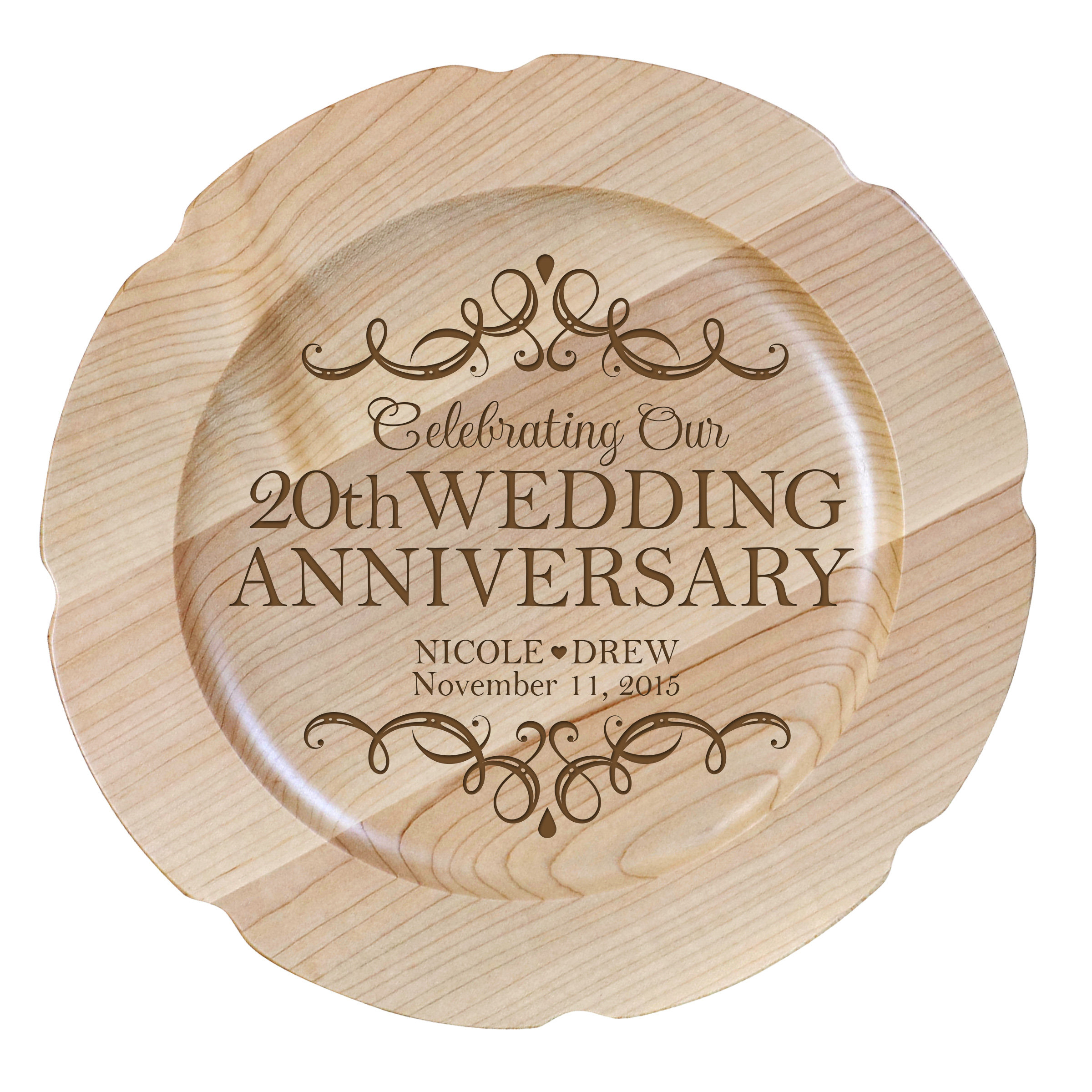 20th Anniversary Gift | Personalized Anniversary Plate