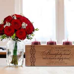 Memorial Candle | Votive Candle Holder | Loss of Loved One | In Memory Candle | Custom Candle | Rustic Wedding | Sympathy Candle | Memorial
