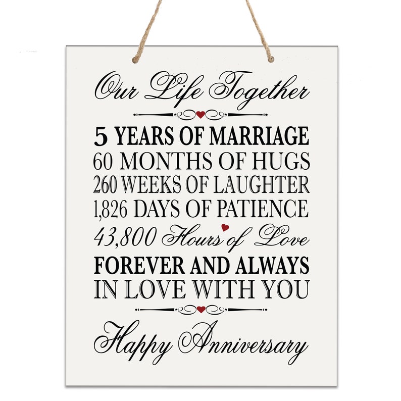 5th Anniversary Gift Wooden Wall Hanging Gift for Husband Etsy
