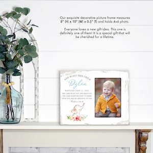 Baptism Picture Frame | Personalized Baptism Keepsake | Baptism Gift | Christening Gift | Baptism Gift Girl | Baptism Gift Boy | Baby Shower