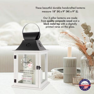 Personalized Memorial Lantern | In Memory Lantern | LED Flameless Lantern | Personalized Gift | Loss of Loved One | Personalized Grief Gift
