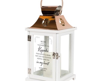 Personalized Memorial Lantern | In Memory Lantern | LED Flameless Lantern | Personalized Gift | Loss of Loved One | Personalized Grief Gift