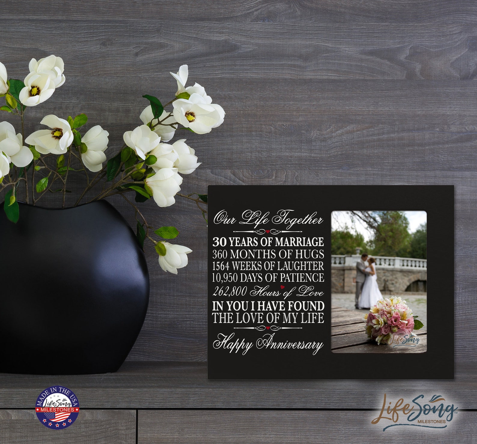 30th Anniversary Gift 30th Wedding Anniversary Picture Frame Etsy