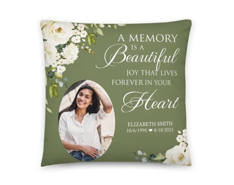 Personalized Memorial Pillow | Custom Pillow | Memory Pillow | Memorial Gift | Bereavement Gift | Sympathy Gift | In Loving Memory