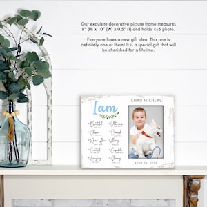 Fearfully & Wonderfully Made Picture Frame | Personalized Keepsake | Scripture Frame | Christening Gift | Baptism Gift For Girl And Boy