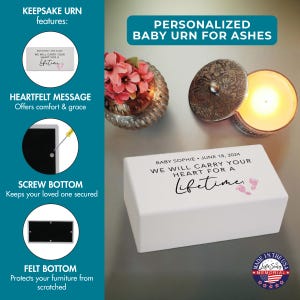 keepsake urn for baby ashes, small urn for baby ashes, keepsake urn for infant ashes, personalized baby urn, child cremation urn, mini urn