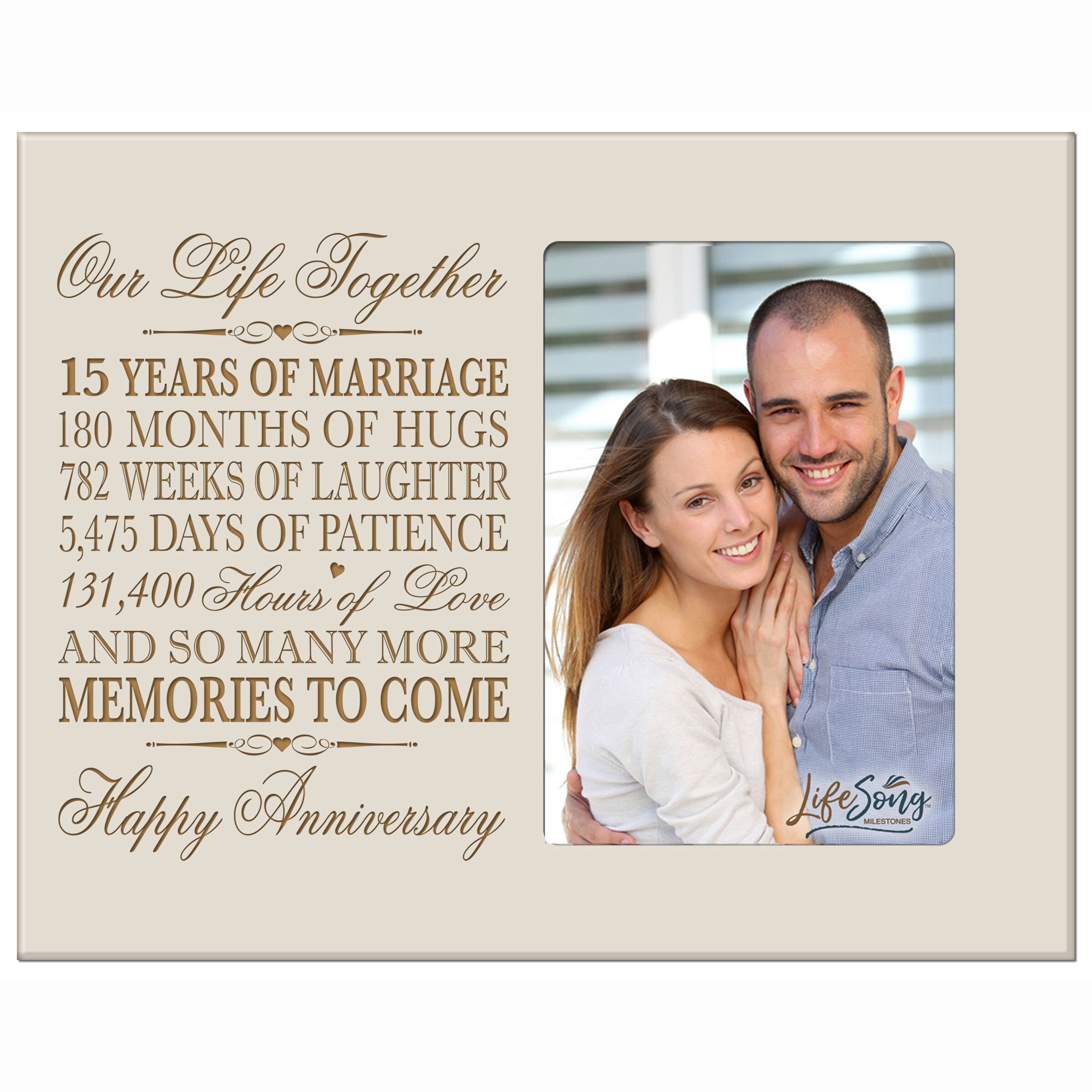 15th Anniversary Gift | 15th Wedding Anniversary Picture Frame