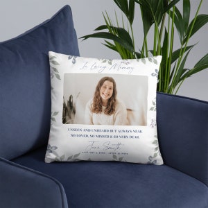 Personalized Memorial Pillow | Custom Pillow | Memory Pillow | Memorial Gift | Bereavement Gift | Sympathy Gift | In Loving Memory