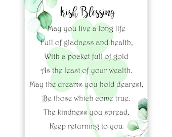 Irish Blessing Sign | Blessed Sign | Irish Wall Decor | Irish Proverb Housewarming | Irish Blessing Wall Art | Home Sign | Irish Decorations