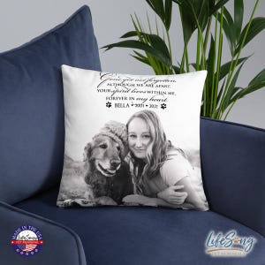 Pet Memorial Gift, Personalized Dog Memorial Pillow, Custom Pet Loss Keepsake, Pet Loss Pillow, Dog Remembrance, Pet Memorial Pillow