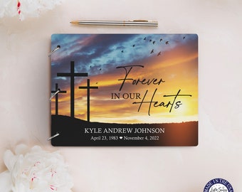 Memorial Service Guest Book | Memorial Gift Loss of Mother | Personalized Wood Guest Book | Handcrafted Guestbook | Personalized Guest Book