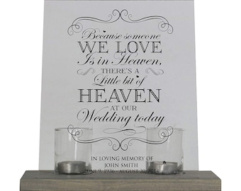 Wedding Memorial Sign | Personalized Memorial Candle | Acrylic Wedding Sign | Dad Wedding Memorial | Wedding Table Decor | Memorial Keepsake