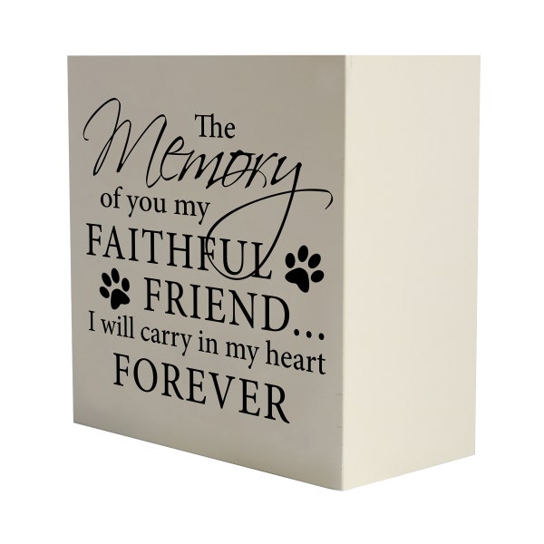 Pet Urns | Pet Loss Gifts | Pet Urns With Paw Prints | Loss Of Cat | Passed Away Dog Or Cat Memorial | Wood Pet Urn | Pet Memorial Sign