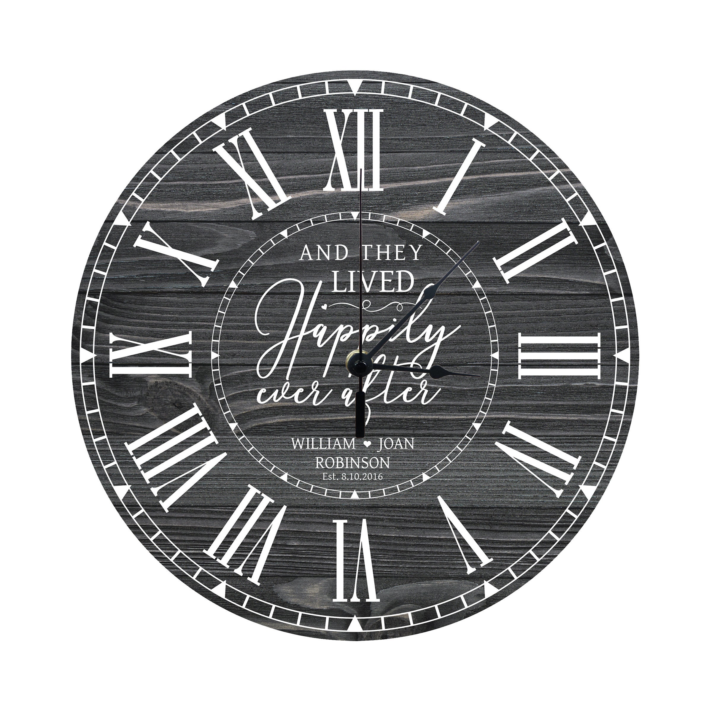 Personalized Clock Family Name Clock Recycled Wooden Clock Etsy UK