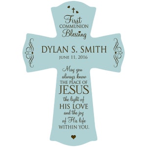 Godson Baptism Gift | Personalized Baptism Cross | Christening Gifts | First Communion Gift | Baptism Gift Girl | Baptism Favors