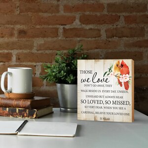 Cardinal Memorial Sign | Cardinal Shelf Sitter | Wedding Memorial Gift | Memorial Gift for Loss | Loss of Mother