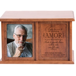 Companion Urns for Human Ashes | Custom Urn | Spanish Room Decor | Large Cremation Urn | Wooden Urns for Human Ashes | Two Hearts As One Urn