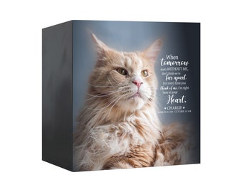 UV-Printed Cremation Shadow Box Urn for Animal Ashes | Dog Urn for Ashes | Cat Urn for Ashes | Dog Memorial Gifts | Cat Memorial Gifts