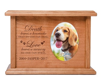 Pet Cremation Urn | Personalized Pet Urn | Dog Urns for Ashes | Pet Cremation | Pet Urn for Cats | Custom Urn for Dog | Wood Pet Urn Picture