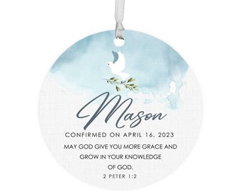 Personalized Confirmation Ornament | Confirmation Gift | Baptism Ornament | Baptism Gift Boy | Baptism Gift Girl | Godchild Baptism Gift