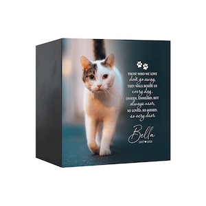 UV-Printed Cremation Shadow Box Urn for Animal Ashes | Dog Urn for Ashes | Cat Urn for Ashes | Dog Memorial Gifts | Cat Memorial Gifts