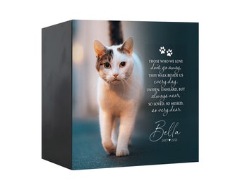 UV-Printed Cremation Shadow Box Urn for Animal Ashes | Dog Urn for Ashes | Cat Urn for Ashes | Dog Memorial Gifts | Cat Memorial Gifts