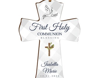 Mini Holy Communion Cross | Personalized Baptism Keepsake | Christening Gifts | First Communion Gift | Baptism Gift Girl | Baptism Gift Boy