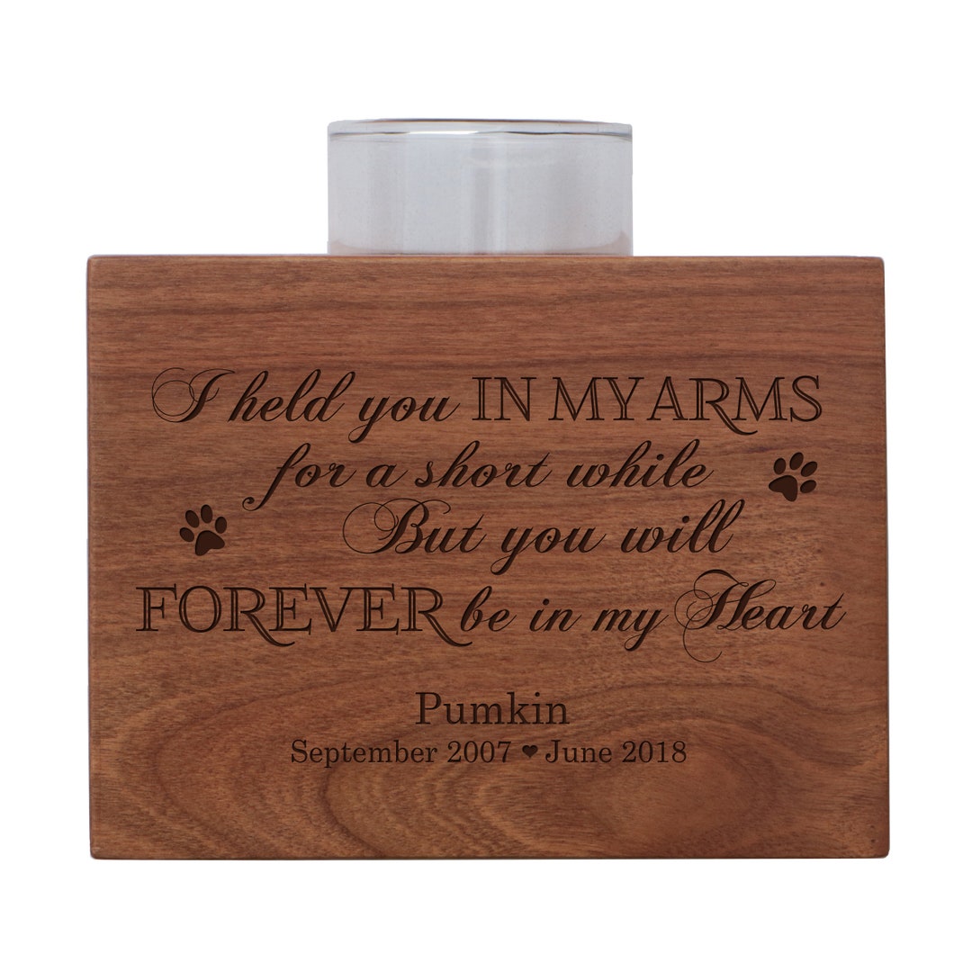 Pet Memorial Candle Holder Personalized Pet Sympathy Gift Etsy
