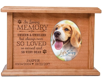 Pet Cremation Urn | Personalized Pet Urn | Dog Urns for Ashes | Pet Cremation | Pet Urn for Cats | Custom Urn for Dog | Wood Pet Urn Picture