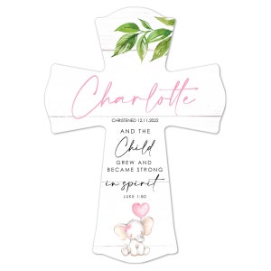Christening Wall Cross | Personalized Baptism Keepsake | Christening Gifts | First Communion Gift | Baptism Gift Girl | Baptism Gift Boy