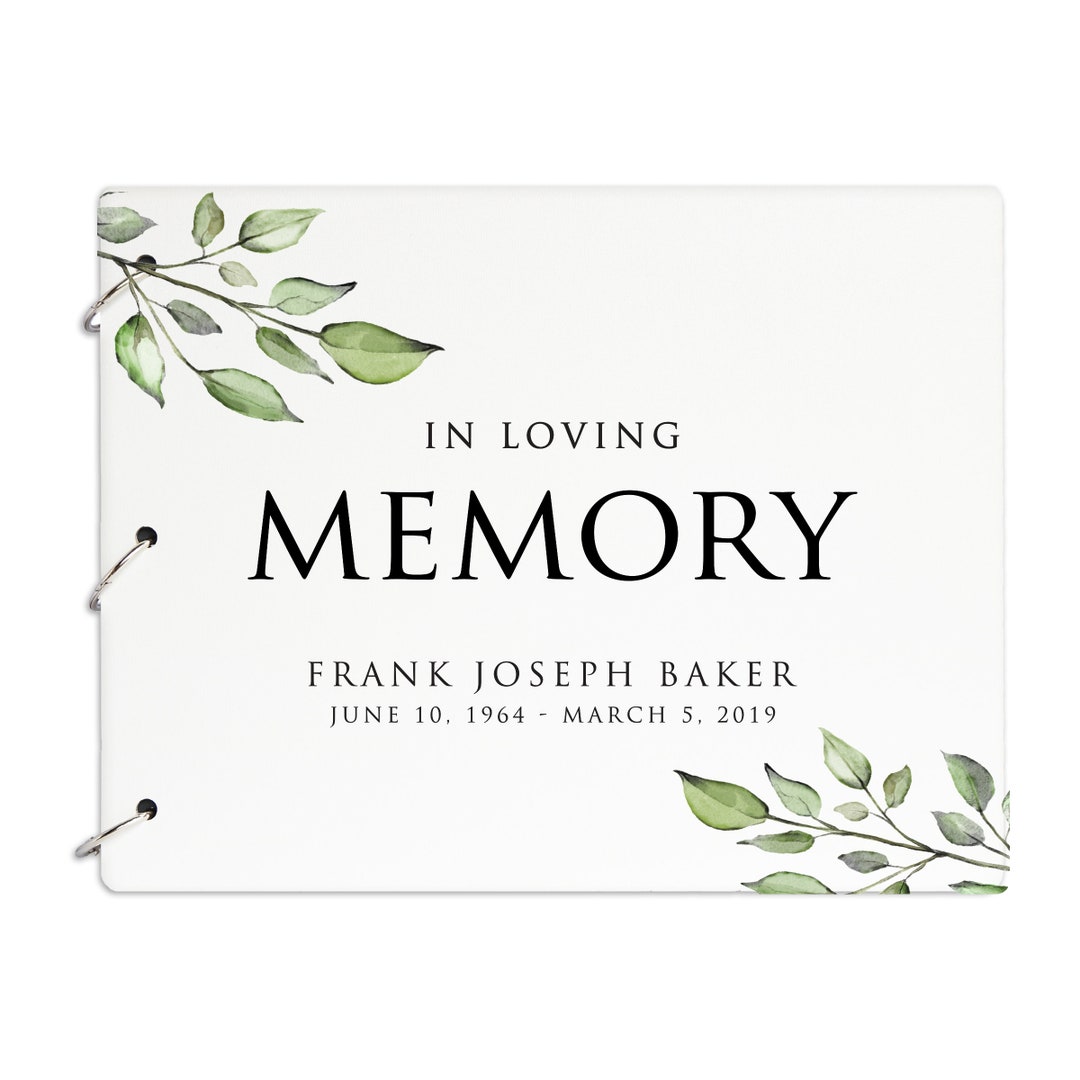 Memorial Service Guest Book Bundle Memorial Gift Loss of Mother