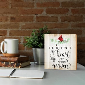 Cardinal Memorial Sign | Cardinal Shelf Sitter | Wedding Memorial Gift | Memorial Gift for Loss | Loss of Mother