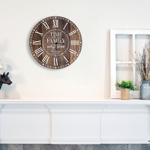 Personalized Wall Clock | Family Name Clock | Custom Clocks For Wall | Unique Wall Clock | Farmhouse Clocks For Wall