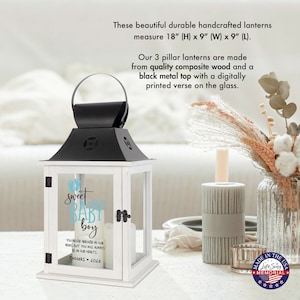 Personalized Memorial Lantern | In Memory Lantern | LED Flameless Lantern | Personalized Gift | Loss of Loved One | Personalized Grief Gift