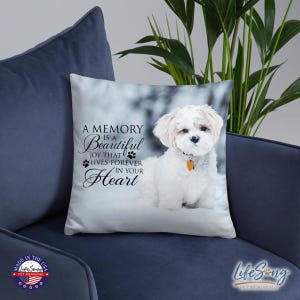 Pet Memorial Gift, Personalized Dog Memorial Pillow, Custom Pet Loss Keepsake, Pet Loss Pillow, Dog Remembrance, Pet Memorial Pillow