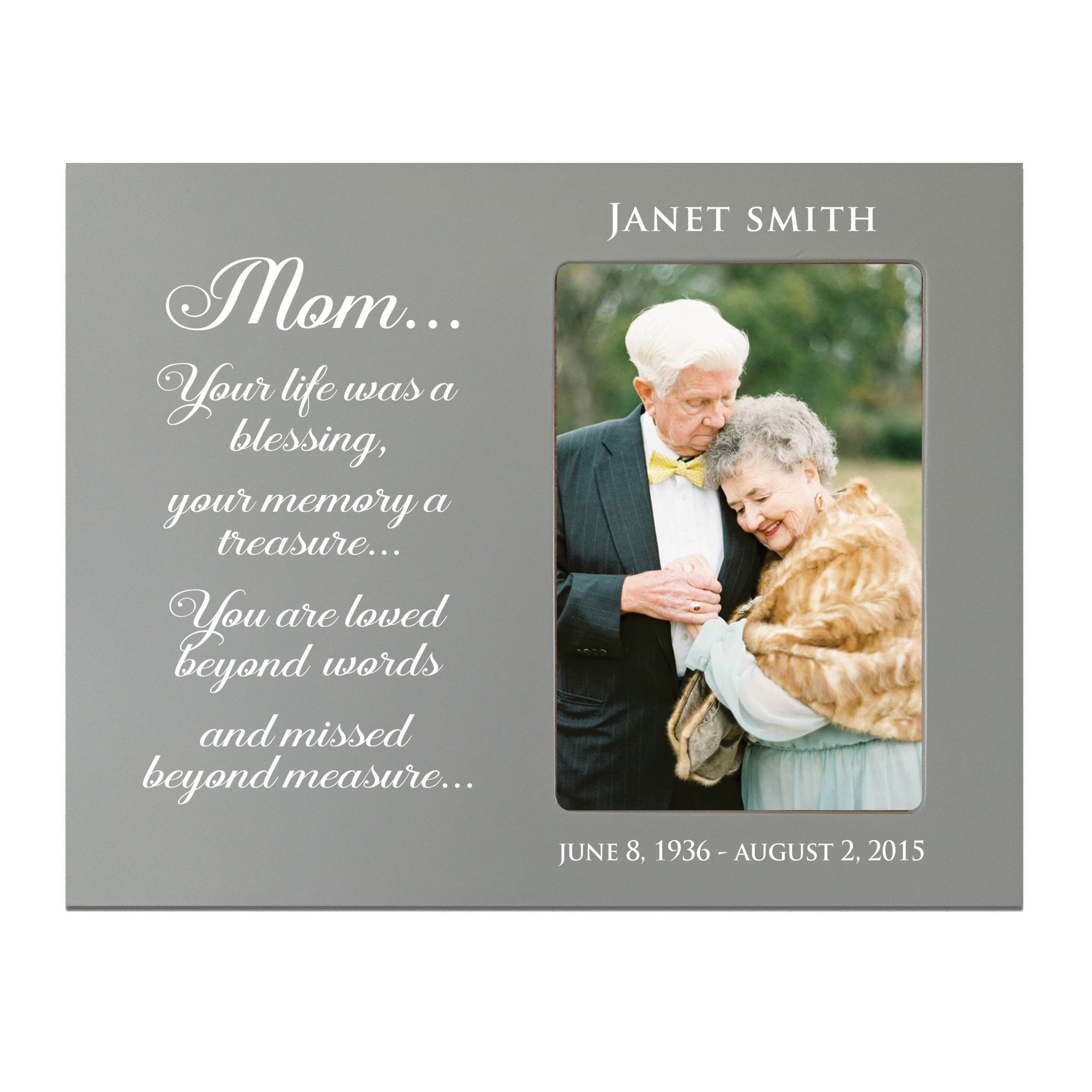 Memorial Picture Frame Personalized Photo Frame In Loving Etsy