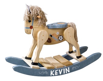 Handcrafted Wooden Rocking Horse | Personalized Gift for Kids | Boys Toys | Antique Toys | Hand Crafted Toddler Toys | Wooden Toys