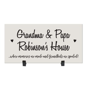 Grandparent Gifts for Christmas | Customizable Sign | Family Name Sign | Custom Wood Sign | Grandparent Gifts Personalized | Family Plaque