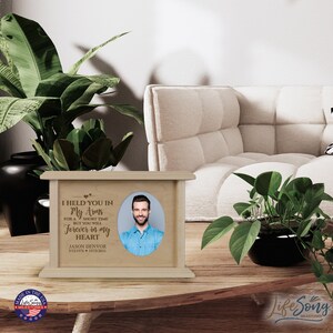 Photo Cremation Urn | Urns for Human Ashes | Custom Urn | Picture Urn | Adult Cremation Urn | Wooden Urns for Human Ashes | Photo Urn