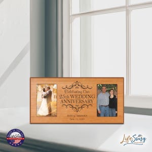 25th Wedding Anniversary Gift | 25th Anniversary Gifts for Husband | Gift for Wife | Custom Anniversary Gift | 25th Anniversary Photo Frame