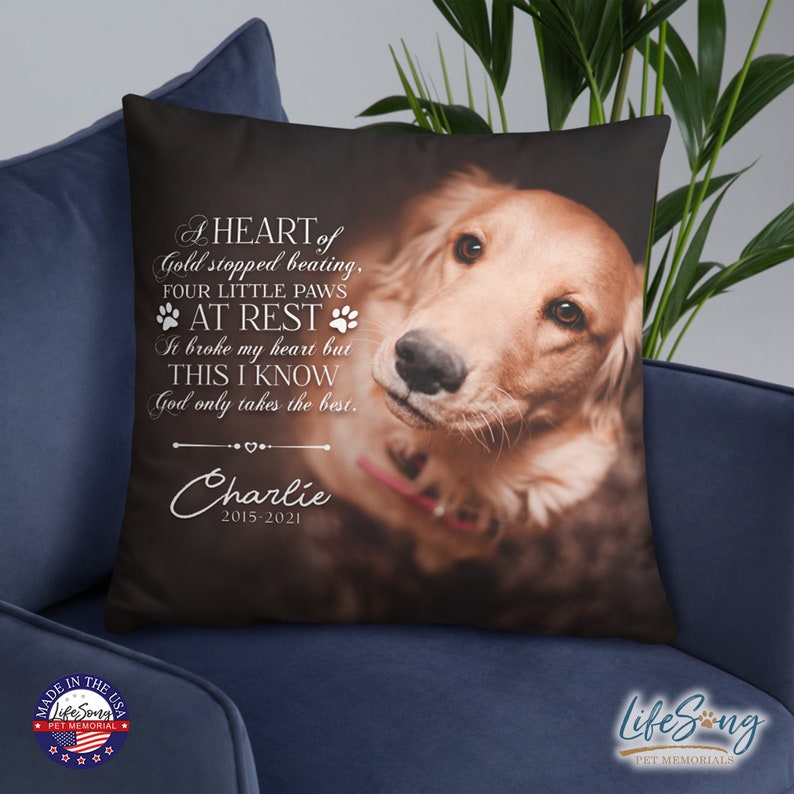 Pet Loss Pillow Pet Memorial Gift Custom Pet Pillow Dog Etsy