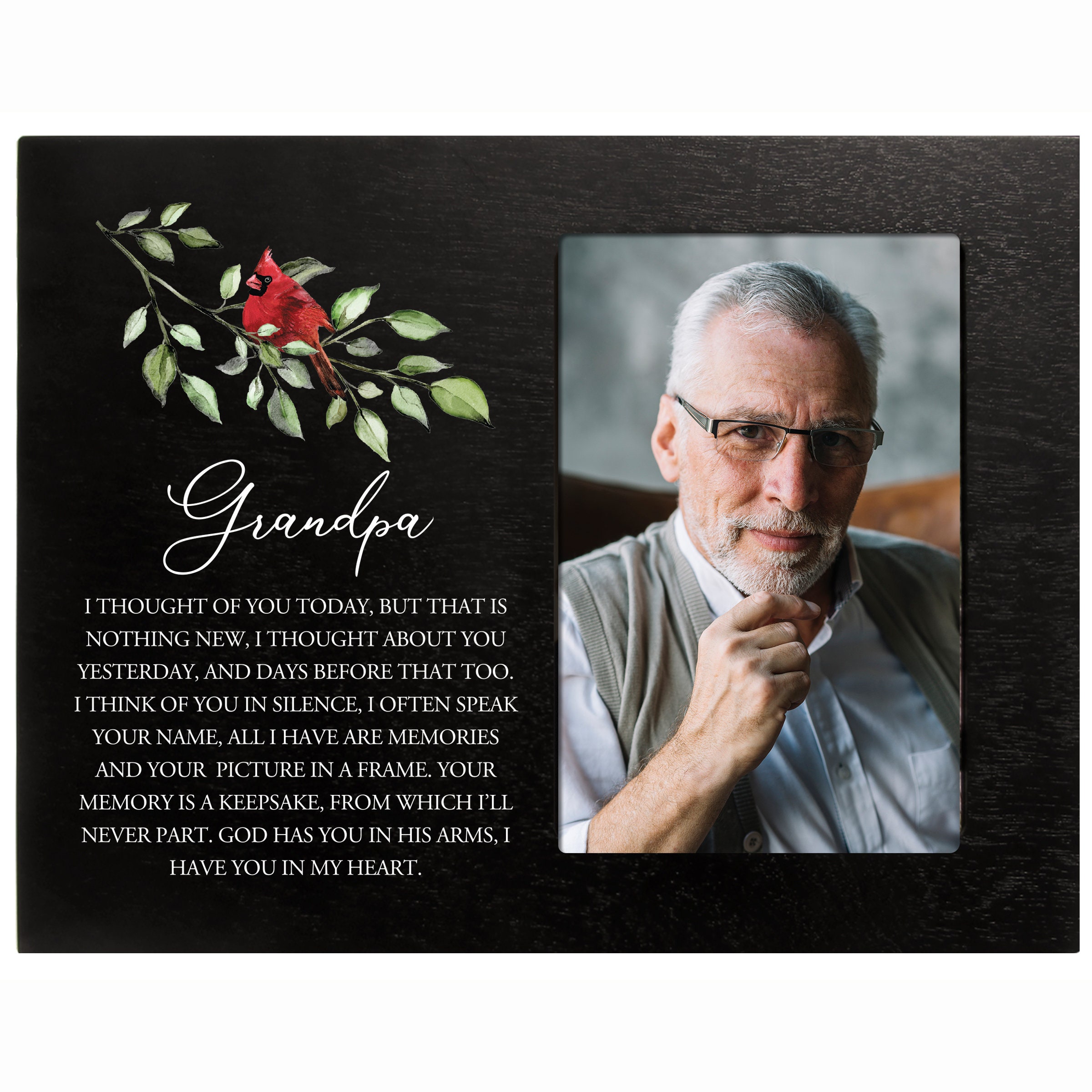 Cardinal Memorial Photo Frame | Cardinal Loss Memory | Grief Picture ...